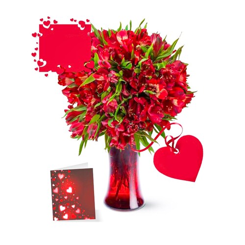 Buy 50 Blooms of Valentine Alstroemeria