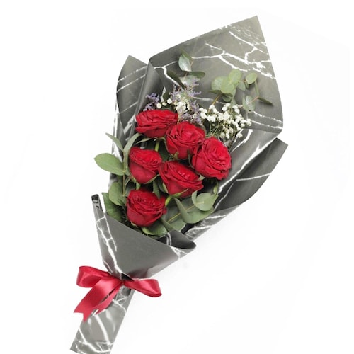 Buy Beautiful 6 Red Roses Bouquet