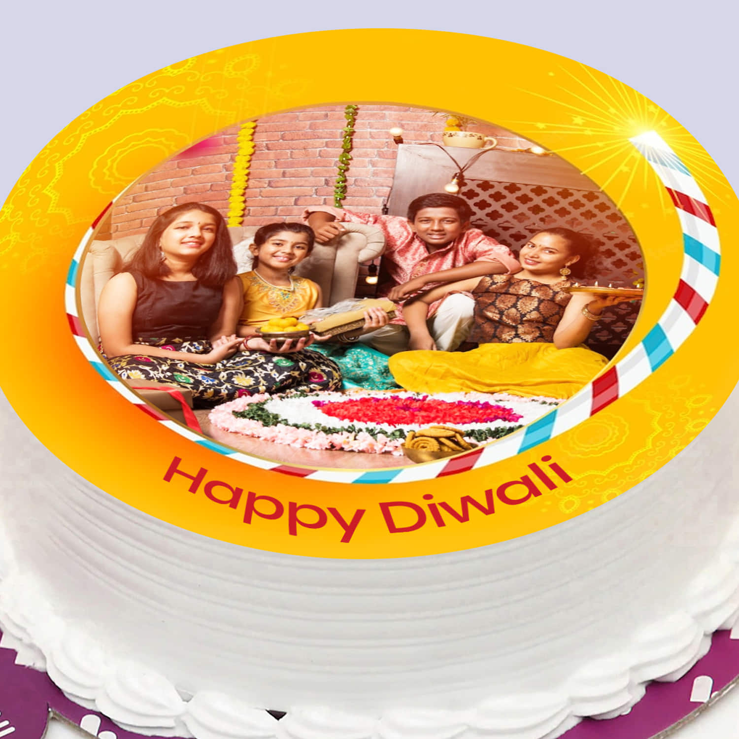 How to Apply Photo Print on a Cake | Desi Zaiqa Diwali Special - YouTube