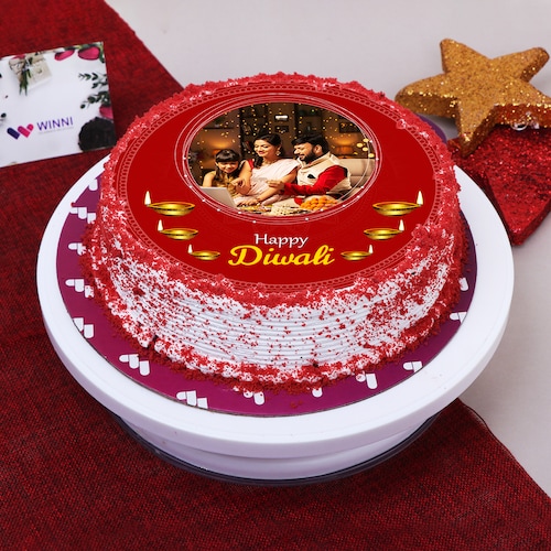 Buy Zestful Lovely Diwali Red Velvet Cake