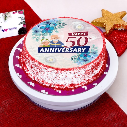 Buy Soothing 50Th Anniversary Cake