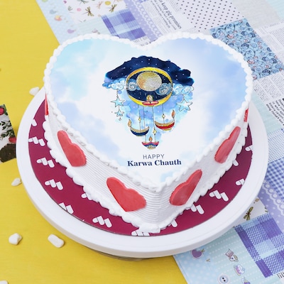 Hearty Cake Surprise For Karwa Chauth