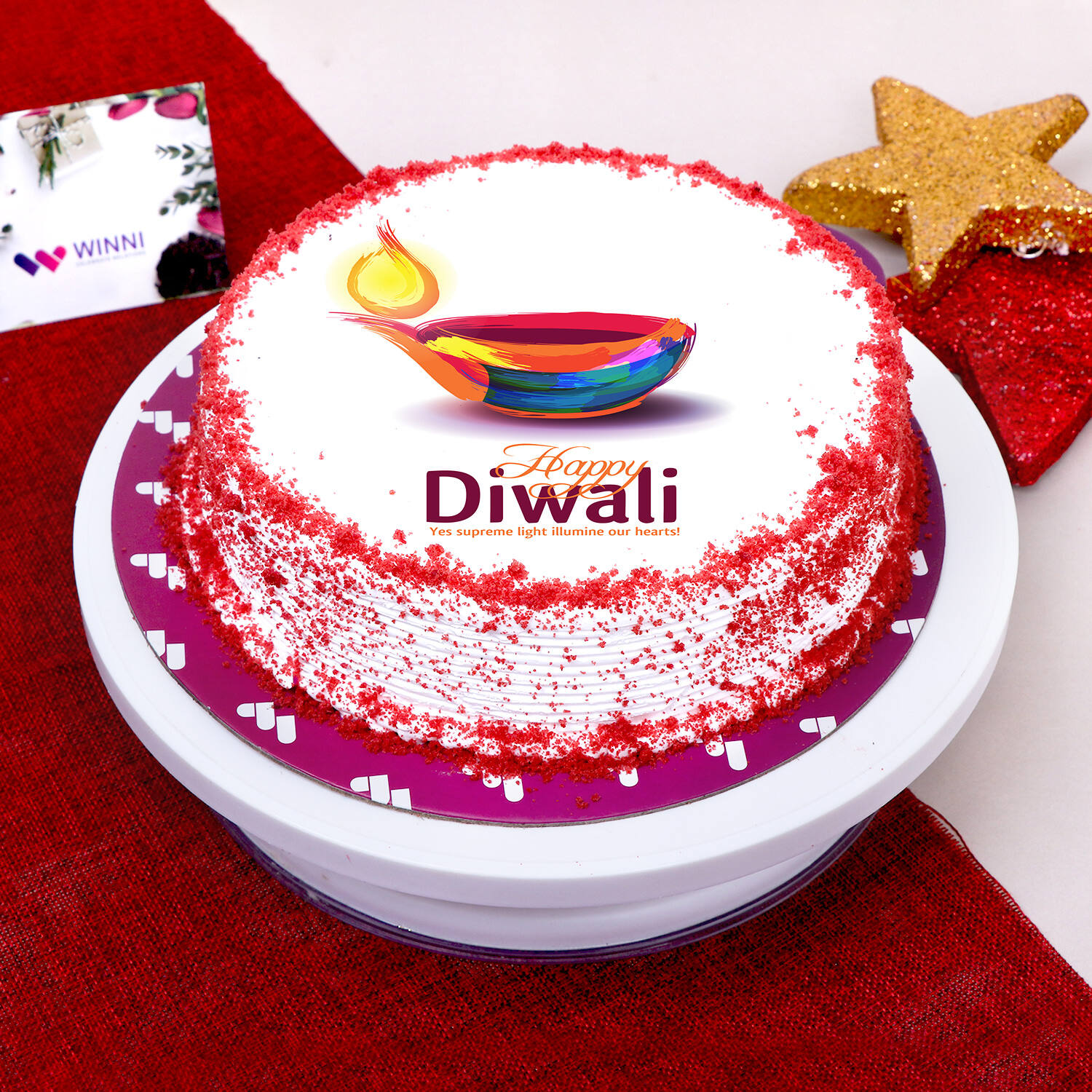 Happy Diwali 3 Inch Cutout (Set of 3) A592 – EBAKE