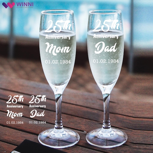 Buy Personalized Champagne Glasses For Mom And Dad