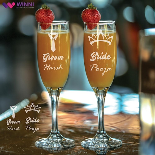Buy Pair Of Champagne Glasses Wedding Gift