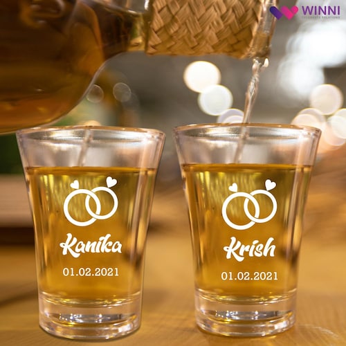 Buy Engaged For Life Personalized Whiskey Glasses