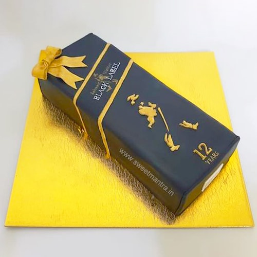 Buy Black Label Fondant Cake