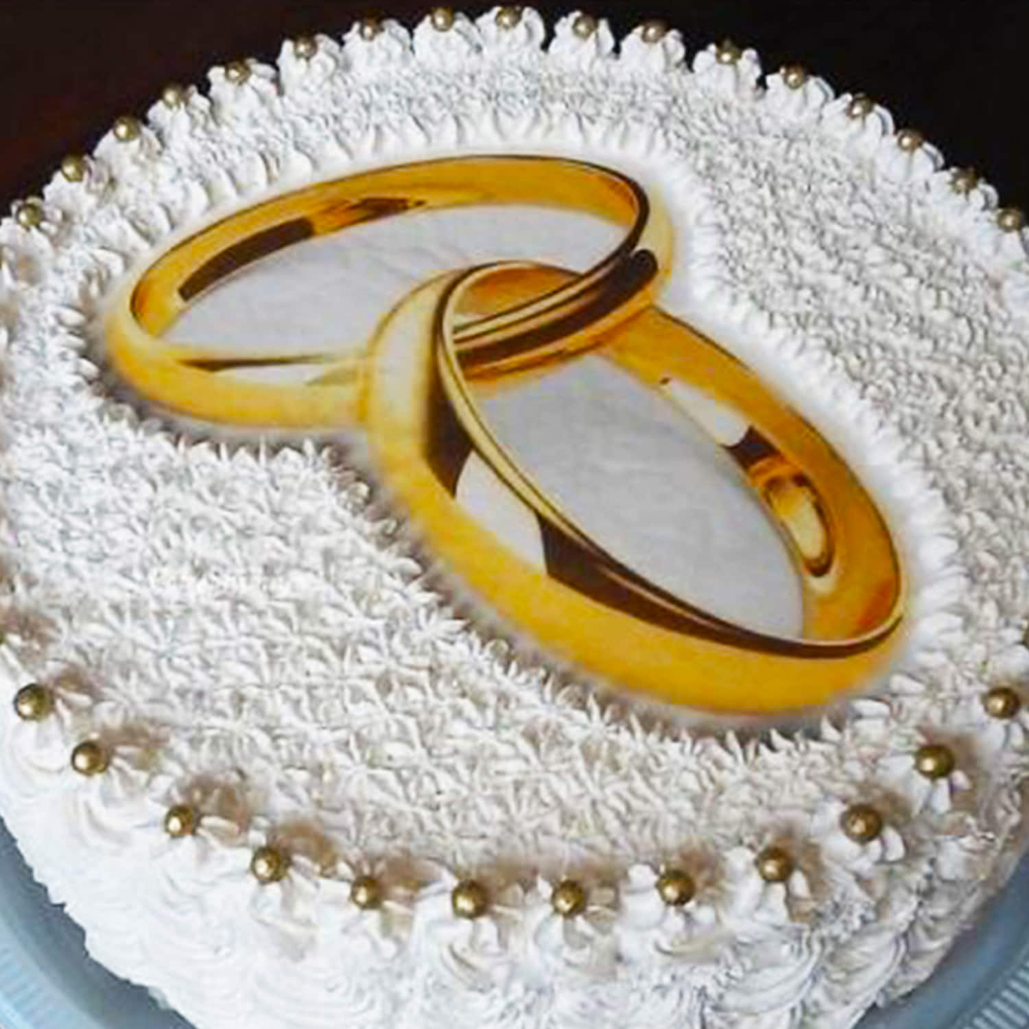 Two Tier Engagement rings cake | Customised Engagement cakes by Kukkr