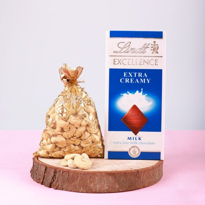 Tasty Cashews With Lindt Excellence Bar