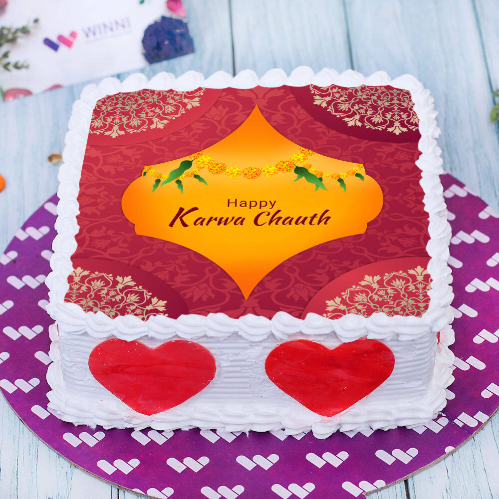 Order Eggless Karwa Chauth Cakes online | Gurgaon Bakers