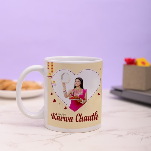 Buy Sweetly Surprising Photo Karwa Chauth Mug