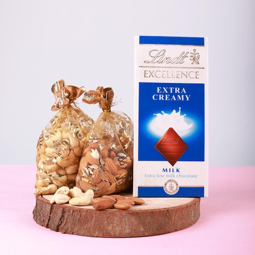 Buy Mixed Dry Fruits With Lindt Chocolate Bar