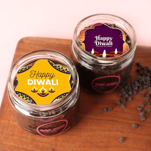 Buy Diwali Photo Chocolate Jar Cake