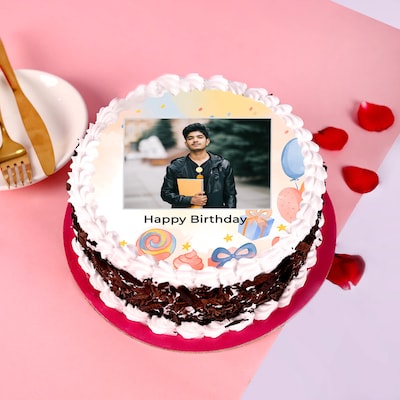 Creative Blackforest Photo Cake