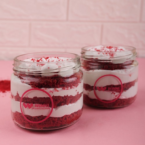 Buy Redvelvet Cream Jar Cake