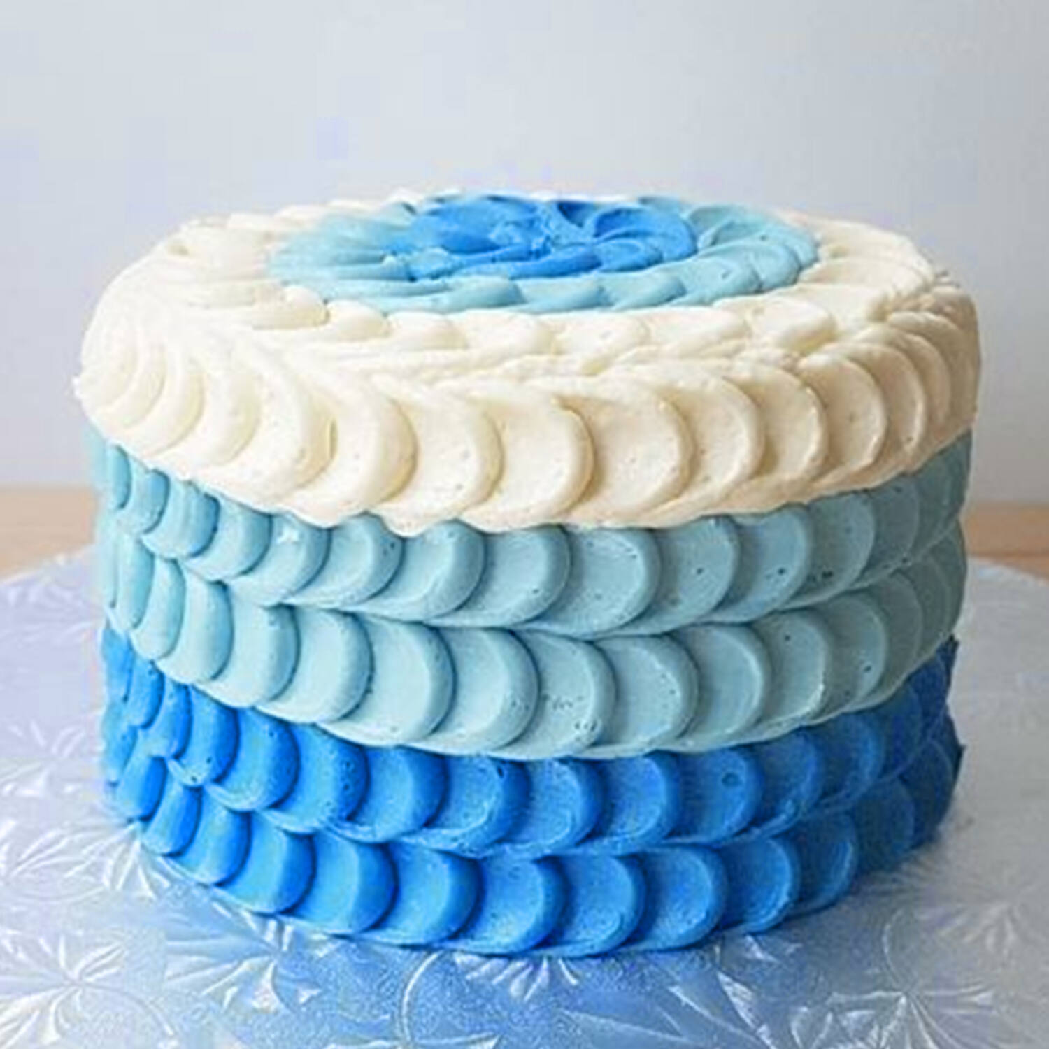 White Forest Blue Cake - ECakeZone