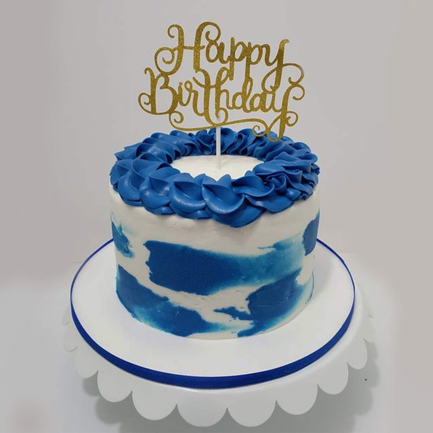 Customised Blue Cakes Singapore