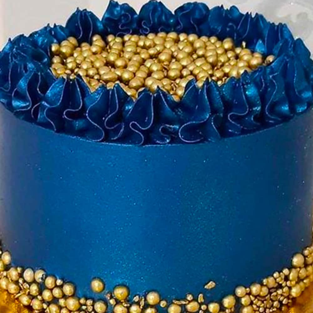 Golden Shine Blue Cake | Winni.in