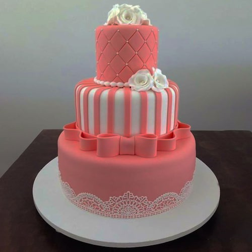 Buy Decorative Fondant Wedding Cake