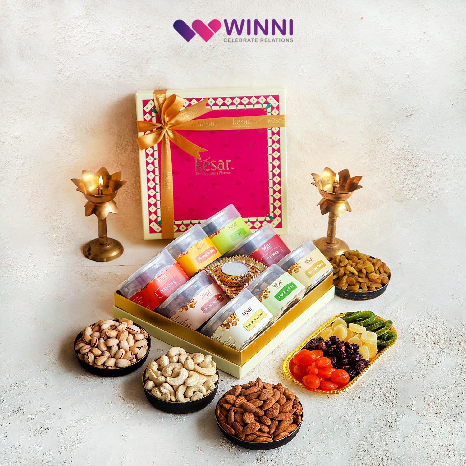Crunchy Treat Diwali Gift Box | Roasted Snacks Hamper - HEALTHY TREAT