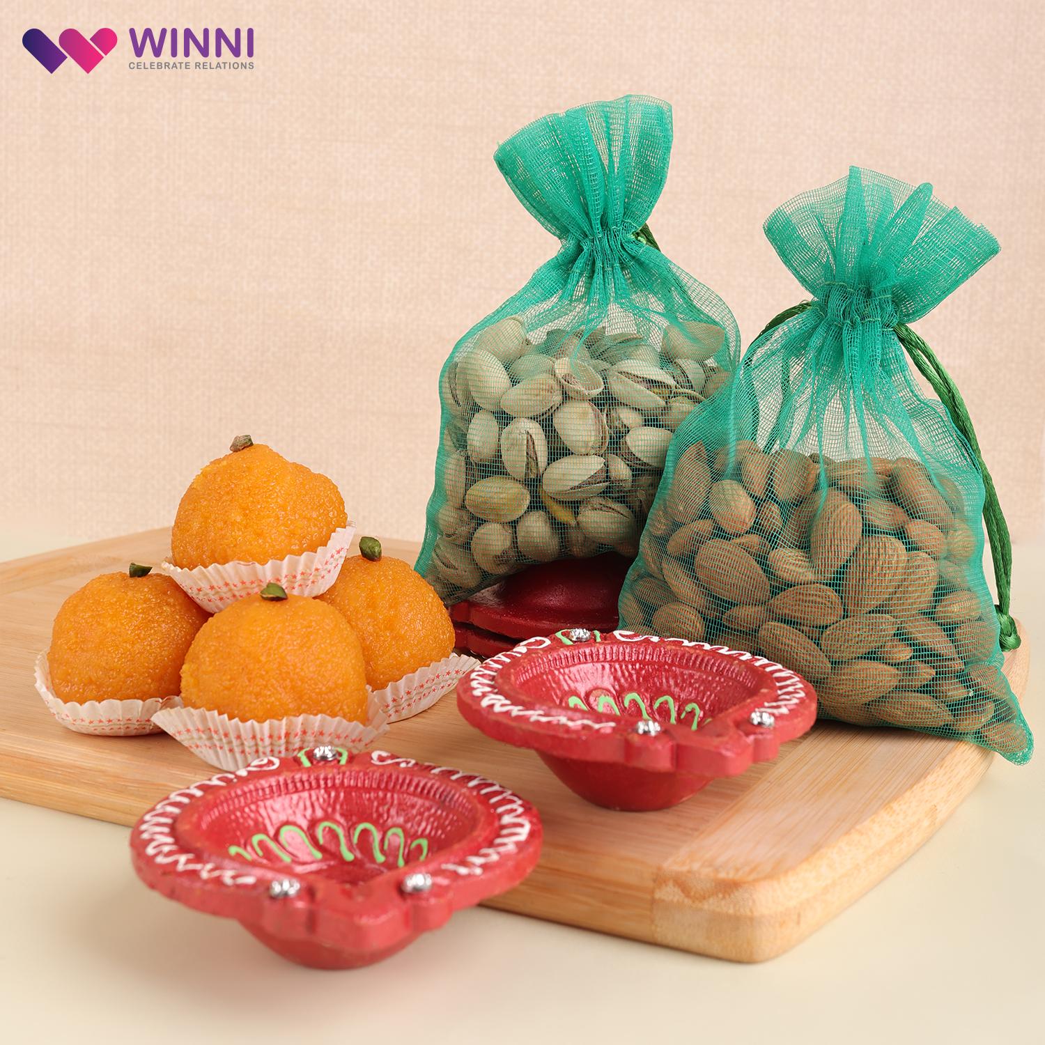 Diwali Dry Fruits N Laddu Gift Pack | Winni.in
