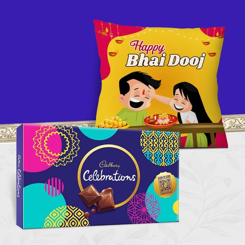 Buy Cushion N Chocolate Combo Gift