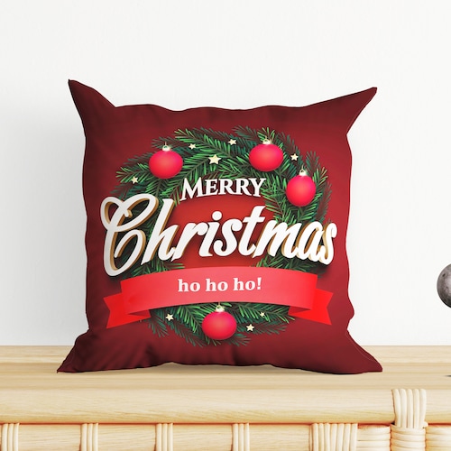 Buy Red Glitter Christmas Cushion