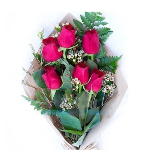 Buy Bouquet Of Fresh Red Roses