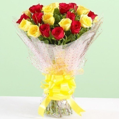 Buy Red & Yellow Mixed Blooms