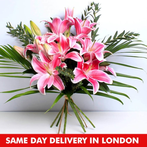 Buy Pink Lilies For Care