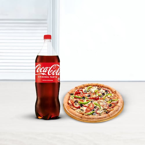 Buy Veg Pizza And Coke Combo