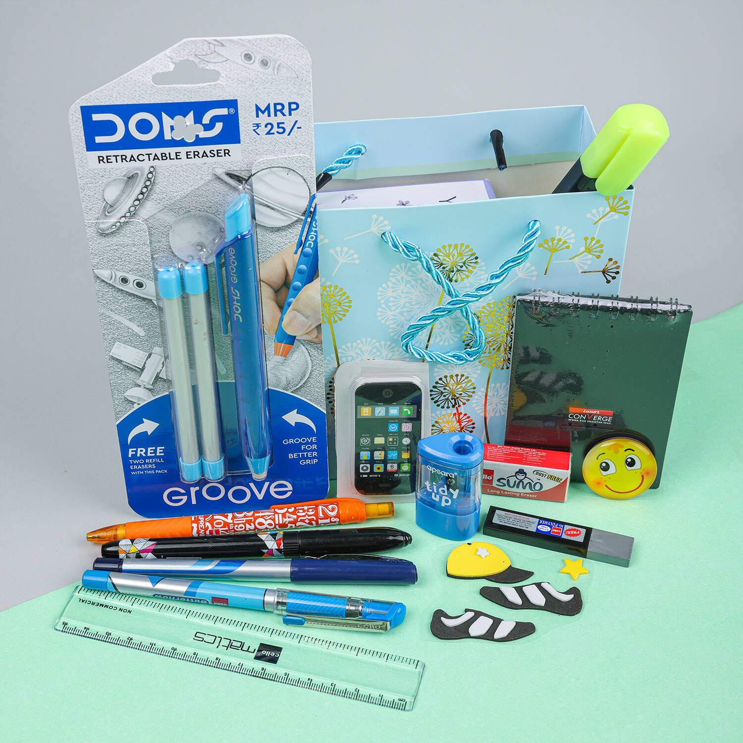 Stationery Gift Set Total 4 Items 1 Pen,1 Pocket Diary ,1 Tape & 1  Highlighter at Rs 75/set | Stationery Gift Set in Mumbai | ID: 2852385784412