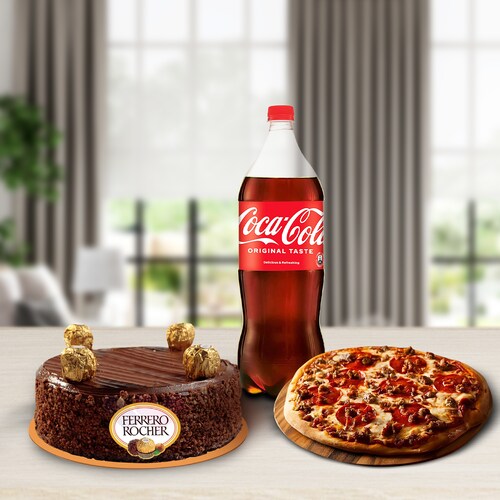 Buy Ferrero Rocher Cake With Yummy Pizza