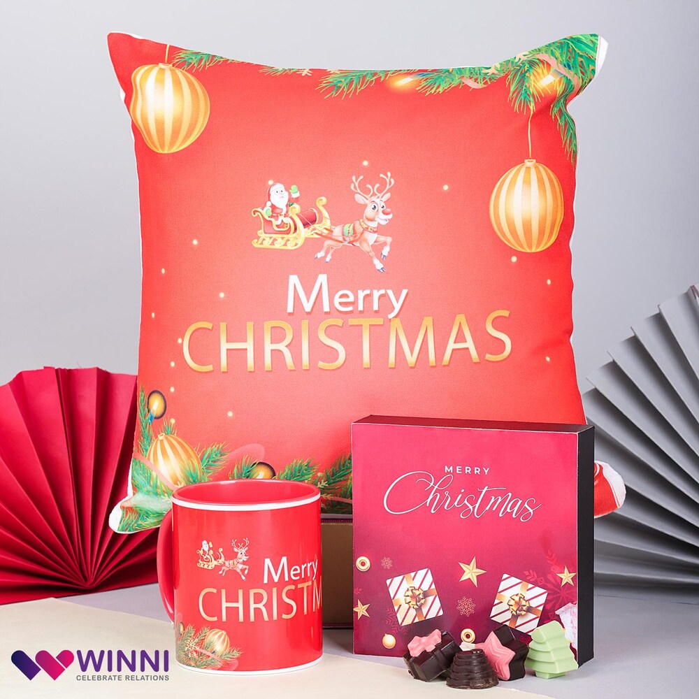 Merry Christmas Cushion Hamper Winni