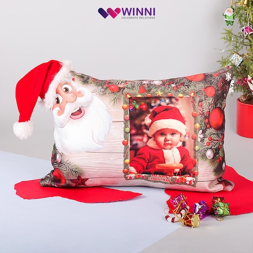 Buy X Mas Santa Personalised Cushion
