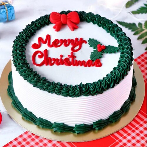 Buy Merry Christmas Vanilla Cake