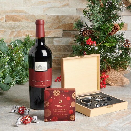 Buy Hamper Of Christmas Chocolate & Wine