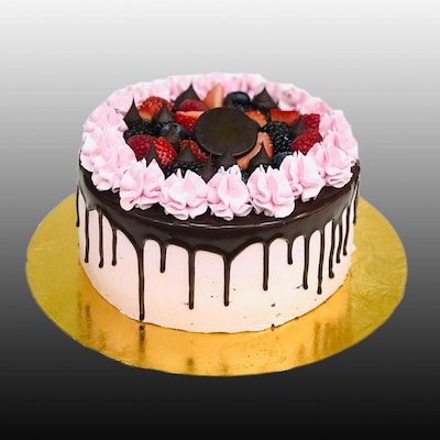 Fruits Loaded Strawberry Cake