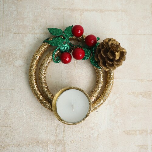 Buy Christmas Jute Tealight Holder