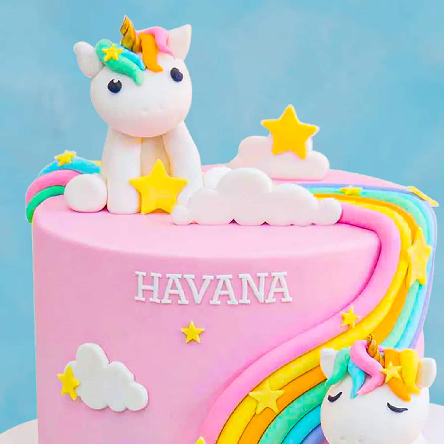 How To Make a Unicorn Cake with Rainbow Layers - Family Spice