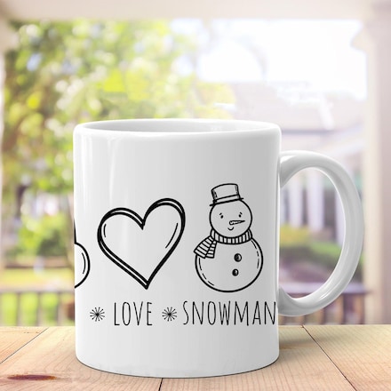 Girl Snowman Mug, Cute Snowman Christmas, Xmas Coffee Mugs