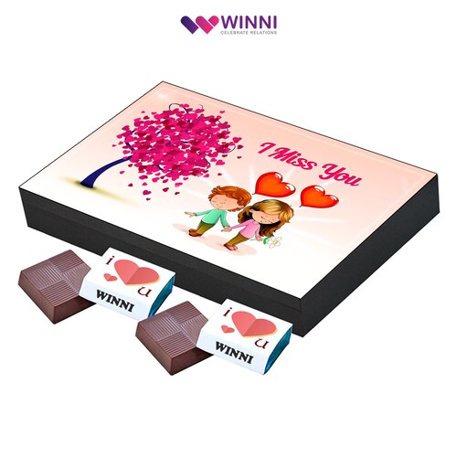Buy Miss You Chocolate Gift Box 12pcs Box