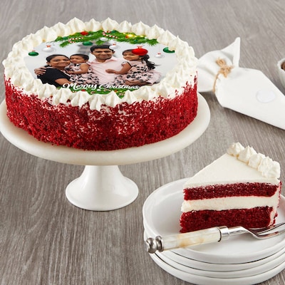 Xmas Red Velvet Photo Cake