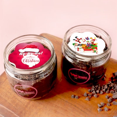 Xmas Poster Jar Cake