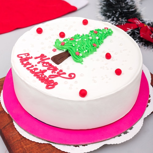 Buy Christmas Tree Vanilla Cake