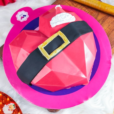 Red Santa Pinata Cake