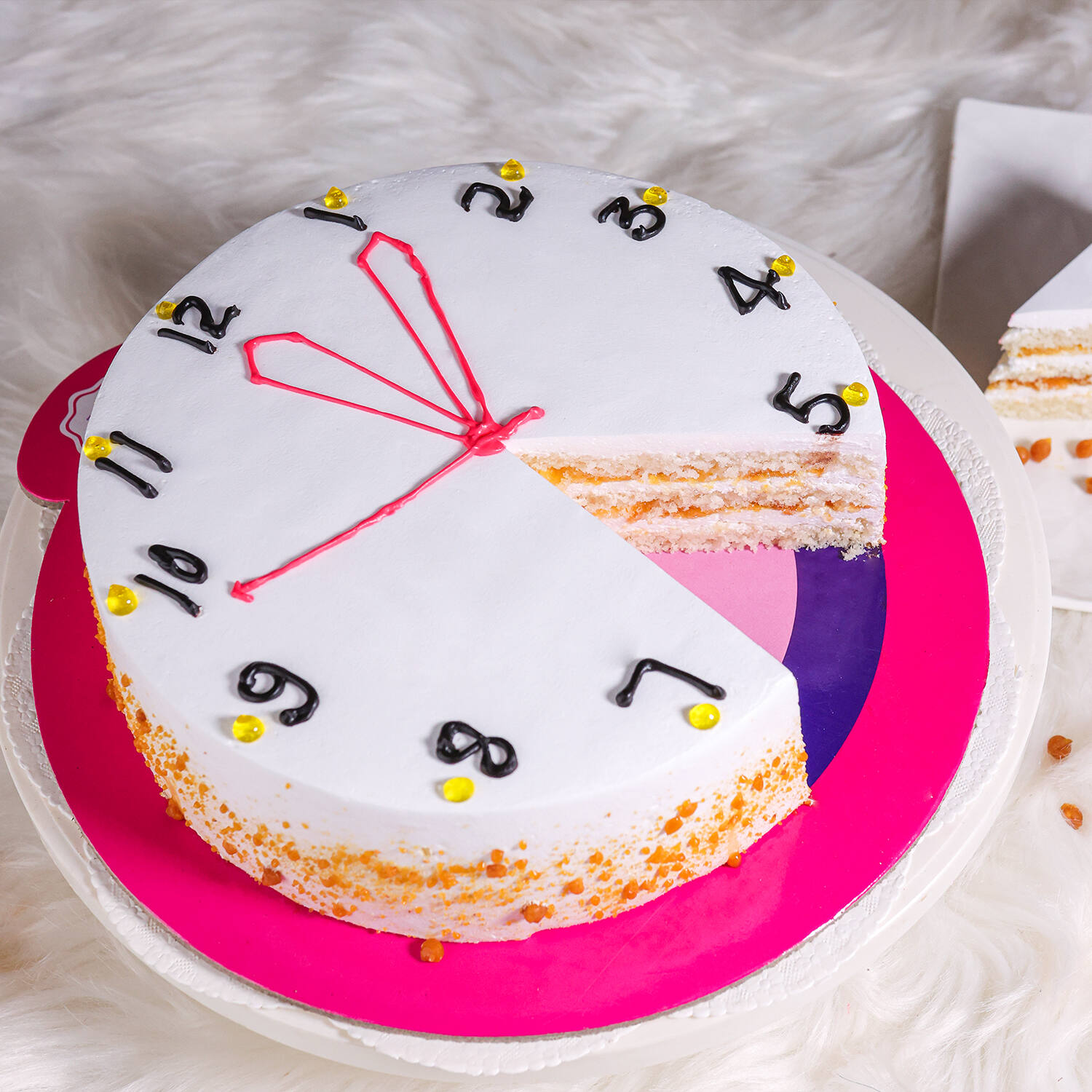 Spilled Clock Retirement Party Cake — Trefzger's Bakery