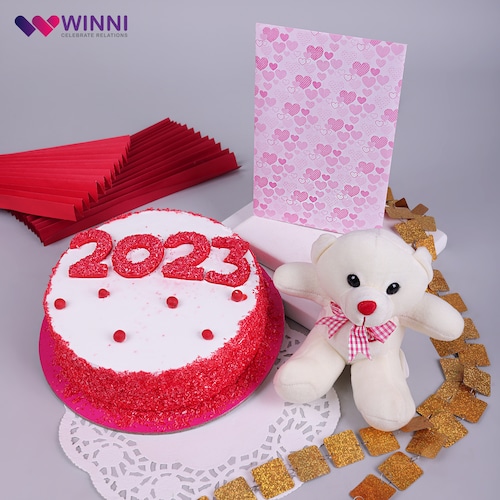 Buy New Year Red Velvet Cake Combo