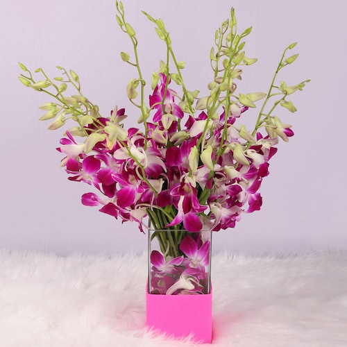 Buy Purple Orchids Vase