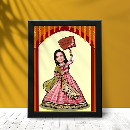 Buy Happy Bangle Ceremony Caricature Art